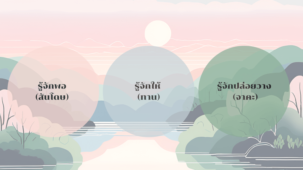 ธรรมะการดำเนินชีวิต รู้จักให้ รู้จักพอ รู้จักปล่อยวาง